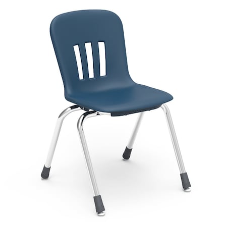 Virco Metaphor Series 16" Classroom Chair, 3rd - 4th Grade with Nylon Glides - Navy Seat N916